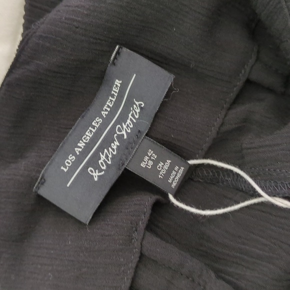 Other stories black crepe viscose wide leg pants - Picture 7 of 8